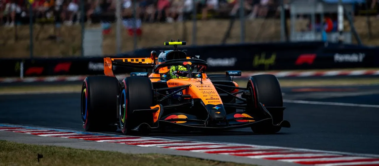 Lando Norris w&auml;hrend des Qualifyings f&uuml;r den Gro&szlig;en Preis von Ungarn