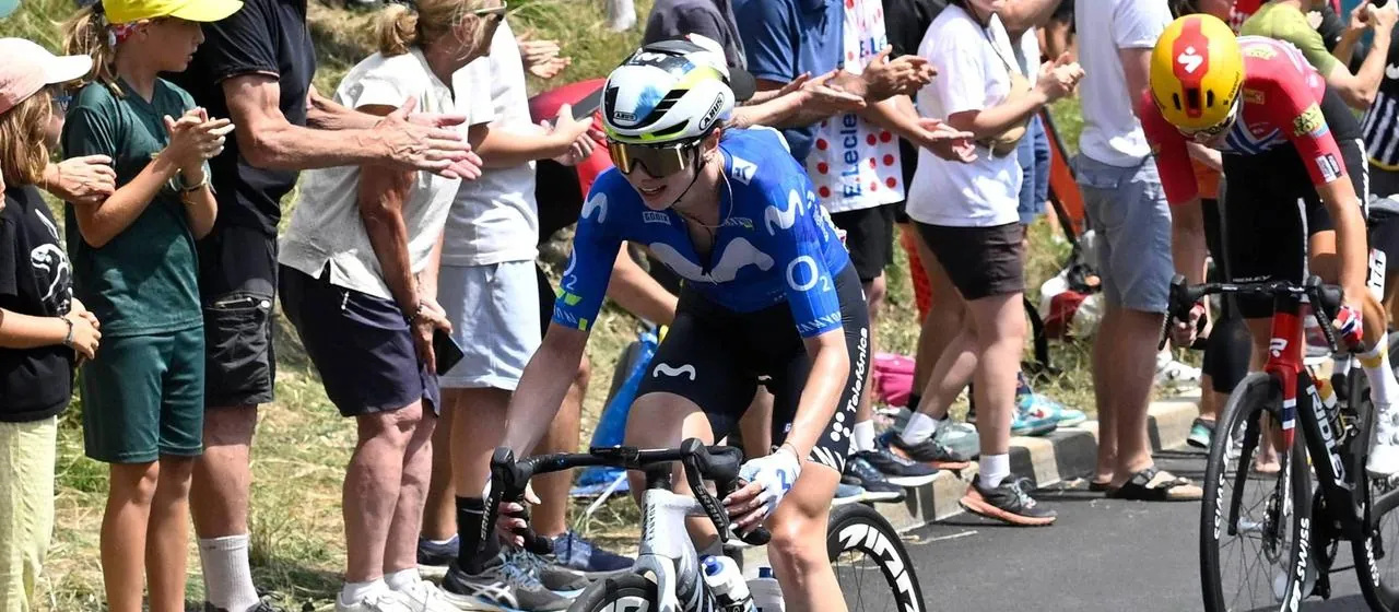 Die deutsche Radrennfahrerin Liane Lippert bei der Tour de France Femmes
